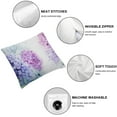 thumbnail image 4 of Creowell Blue and Purple Pastel Flower Hydrangea Floral Blossom Reversible Throw Pillow Covers Decorate Home Living Room Girls Room, Spring Summer Cottagecore Pillowcase, 4 of 5