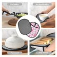 thumbnail image 6 of Multi-Functional Oven Silicone Pot Pad 7.5×9.4in Anti-Slip Heat-Insulating Pad Baking Gloves Heat-Resistant Cotton Layer 1 Pc Artistic Pink Ribbon Pattern With Sketched Elements, 6 of 7