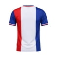 thumbnail image 5 of 2026 Soccer Cup Fan Jersey for Men, V-Neck Short Sleeve T-Shirt with National Team Graphic, Soft Cotton Blend Athletic Top, 1 PC Blue L, 5 of 5