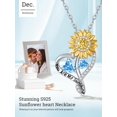 thumbnail image 5 of Sunflower Gifts for Women Birthstone necklace S925 sterling silver, 5 of 6