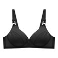 thumbnail image 1 of JUNWELL Woman‘s Embroidered Glossy Bra Push Up No Rims Adjustable Bras Comfortable Breathable Underwear, 1 of 3