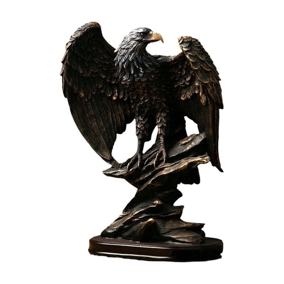 VORJELT Stunning Winged Resin Sculpture - Durable Art Figurine for Home & Office Decor, Perfect Gift for Art Lovers, Minimal Maintenance Required Brown
