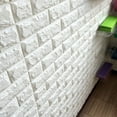 thumbnail image 4 of MERRYHAPY 5PCS Removable Brick Wallpaper White Wall Decals for Home Wall Decoration with Simple Style, 4 of 5