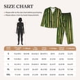 thumbnail image 4 of Pofeuu Green Bamboo Fence1 Print Womens Pajamas Set Long Sleeve Sleepwear Button Down Nightwear Soft Pj Lounge Sets Button Down Pajamas Women-Large, 4 of 7