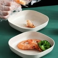 thumbnail image 4 of MVRLSH Clearance! Square Bowl Wheat Pasta Bowl Lightweight Bowl Snack Soup Dessert Rice Plate Plate With Base 10PC, 4 of 8