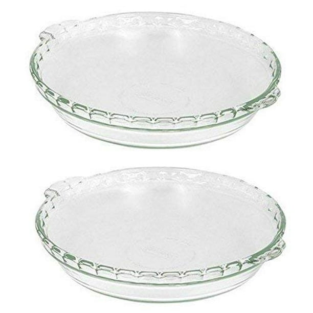 2 X Pyrex Bakeware 91/2Inch Scalloped Pie Plate, Clear