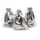 thumbnail image 1 of 100 Uds. Bolsa de joyería acrílica de 3,54 "x 4,72" con cordón dorado resistente bolsa de chocolate para dulces de regalo de Navidad para fiesta de boda (plata), 1 of 5