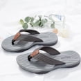 thumbnail image 4 of Xfvqtps Mens Flip Flops with Thick Non-Slip Rubber Sole Solid Color Woven Strap Summer Comfortable Outdoor Beach Sandals for Casual Wear, 4 of 9