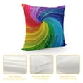 thumbnail image 4 of YINGXI  Throw Pillow Covers Colorful Rainbow Colours Lines Design Square Pillowcase for Home Decor Sofa Car Bedroom Pillow case 22x22in, 4 of 5