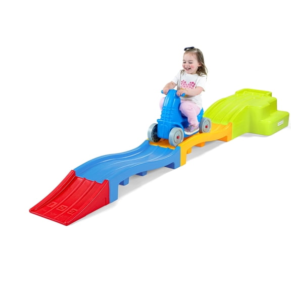 Simplay3 Downhill Thrill Expandable Kid's Roller Coaster Ride-On, Multi-Color XL