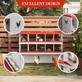 thumbnail image 4 of Chicken Nesting Box with Roll Out Egg Tray, Galvanized Steel Rustproof Laying Boxes for Hens, Chickens & Ducks, Ventilated & Easy-Clean Design, 4 of 8