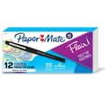 thumbnail image 5 of Paper Mate(R) Flair(R) Porous-Point Pens, 1.0 mm, Medium Point, Black Barrel, Black Ink, Pack Of 12, 84301, 5 of 7