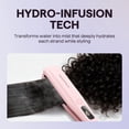 thumbnail image 5 of Wavytalk Steam Hair Straightener, 1.38'' Nano Titanium Flat Iron with Detachable Comb for Silk Press Smoothing, Pink, 5 of 9