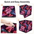 thumbnail image 4 of Petal flower Foldable Storage Baskets with Handle, 10.8"x10.5"x10.6" - Large Capacity Toy Box Storage Box, 4 of 6