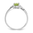 thumbnail image 2 of Primal Gold 10 Karat White Gold Genuine Peridot Birthstone Ring, 2 of 7