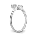 thumbnail image 6 of 14K White Gold Ring Band Wedding Diamond Round Wrap, Size 8, 6 of 7