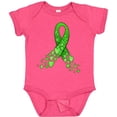 thumbnail image 3 of Inktastic Mental Health Awareness Ribbon with Green Hearts Boys or Girls Baby Bodysuit, 3 of 5