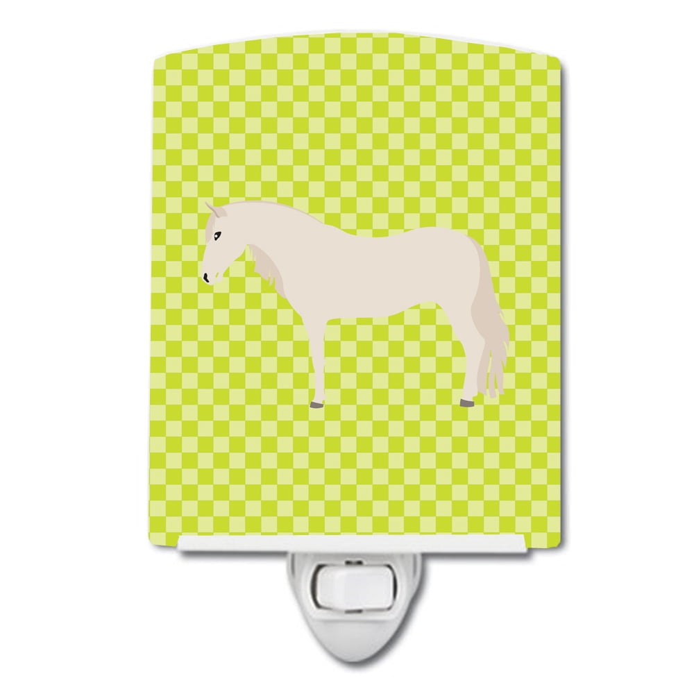 Caroline's Treasures Paso Fino Horse Green Ceramic Night Light