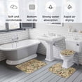 thumbnail image 5 of Rustic Botanical Bath Mat 3 Piece Bathroom Rug Set, Vintage Floral Wildflower Non Slip Bath Rug Contour Mat and Toilet Lid Cover, Absorbent Shower Mats Soft Bath Rugs and Mats Sets, 5 of 8