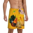 thumbnail image 2 of Easygdp The Chicken Family Men's Short Pajama Pants, Sleep Shorts, Household Pants, Casual Pants with Pockets - Small, 2 of 9