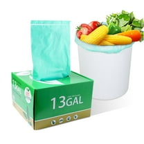CLEANHOME 100 Counts Compostable Trash Bags 13-Gallon 49.2L Biodegradable Kitchen Scrap Waste Bag Outdoor