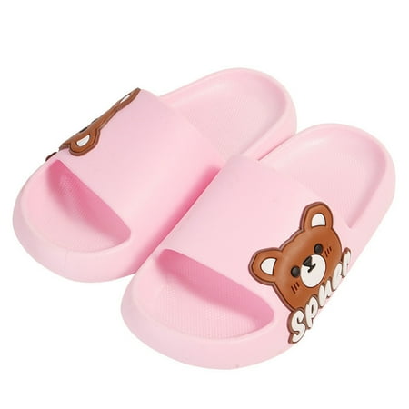 

Huilaibazo Bear Children Slippers Cute Cartoon Beach Pool Slippers For Kids Design Non Slip Boys Girls Summer Shoes