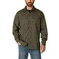 thumbnail image 2 of Dickies Men's Flex Ripstop Long Sleeve Shirt, Military Green, M, 2 of 4