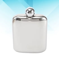 ELAYARD 1Pcs Stainless Steel Flask in Square Shape for Picnic and Outdoor Use Silver