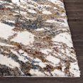 thumbnail image 5 of Marble Swirl Collection Living Room Bedroom Dining Room Runner Rug - Modern Abstract Contemporary Carpet - Blue  Grey  Beige - 2&#39;7&#34; x 7&#39;7&#34;, 5 of 8