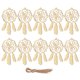 thumbnail image 1 of EeaseMX 20 piezas de red atrapasueños para decoración del hogar, colgante de madera, adornos creativos de pared, atrapasueños (beige, séptimo patrón), 1 of 7