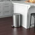 thumbnail image 5 of iTouchless SoftStep Semi-Round Stainless Steel Step Trash Can with Hinged Lid 2.91 Gallon (IP03DSS), 5 of 6