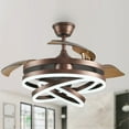 thumbnail image 2 of Bella Depot Home and Garden 36" Black Modern 45W/36W Bed Room Ceiling Fan with Light Kits, 2 of 11