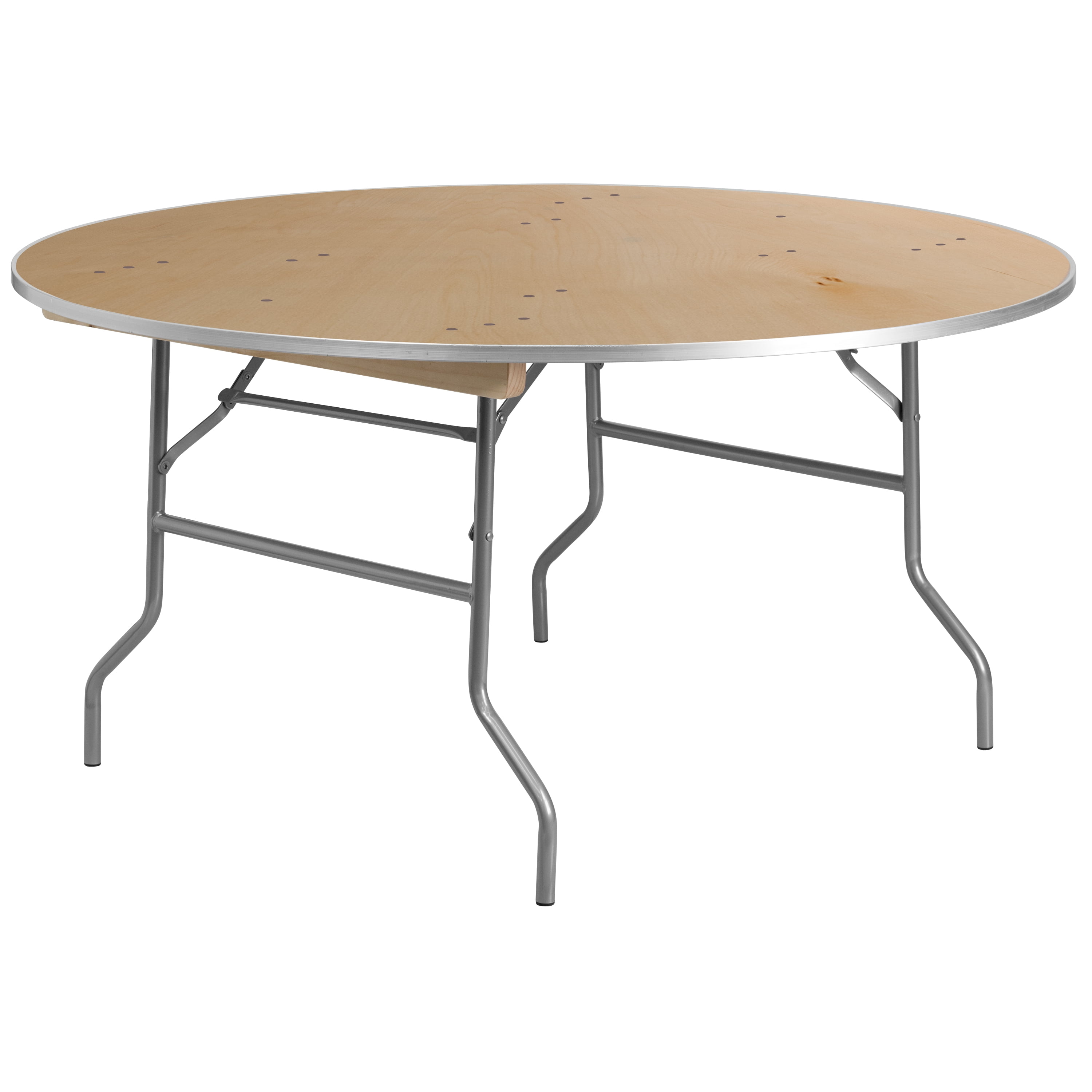 Flash Furniture 5-Foot Round HEAVY DUTY Birchwood Folding Banquet Table with METAL Edges Sansujyuku sansujyuku.com