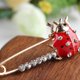 thumbnail image 3 of 2xLarge Ladybird Bug Broche De Seguridad Para Mujer Joyería De Moda Zulema Pasador de seguridad de mariquita esmaltada, 3 of 8