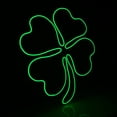 thumbnail image 3 of Handmadetneonsign Four Leaf Clover Neon Sign, Leaf Wall Art Decor, Four Leaf Clover Led Sign, Living Room Wall Decor, 3 of 5