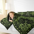 thumbnail image 4 of Manfei Gothic Floral King Size Comforter Sets,Retro Flower Floral Bedding Comforter Set,Green Black Bedding Set For Kids,Breathable Home Decor Reversible,3pcs, 4 of 8