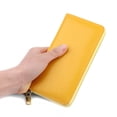 thumbnail image 4 of TAZAG women's genuine leather long wallet waxed cowhide leather men's clutch, 4 of 6
