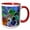 Red/White, variant on 3drose, Any World Shows Planet Earth Within a Realm of Colorful Glass and Metal Objects, 15oz Mug