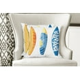 thumbnail image 4 of Ambesonne Summer Throw Pillow Cover 2 Pack, Surf Fun Water Sports, 16", Blue Orange Yellow, 4 of 6