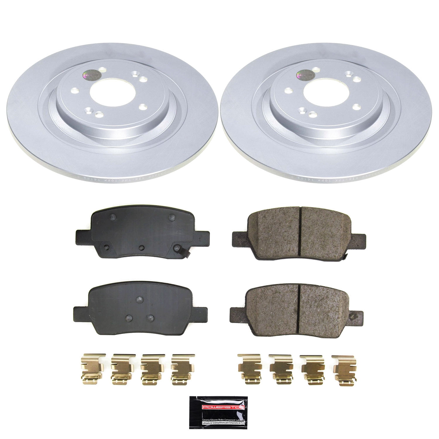 PowerStop Rear Z17 Evolution Brake Pad and Coated Rotor Kit for Kia Carnival 2022-24, CRK9221