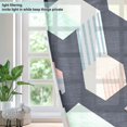 thumbnail image 4 of Yayeee Window Curtains Light Filtering 63"x52" Grommet Panel Pair Home Living Room Decor, Black Cubes, 4 of 7