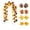 B, variant on LNOGEUPG Vintage Brown Orange Yellow Artificial Fall Maple Leaf Garland, 180cm Autumn Foliage Vine for Thanksgiving Halloween Home Fireplace Stair Door Hanging Harvest Decoration
