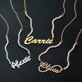 thumbnail image 4 of Personalized Planet Women's Hollywood Script Name Plaque CZ Chain Necklace, 4 of 5