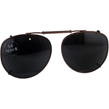 SolarShield 54 Square 5 Polarized Clip On Lenses Sunglasses