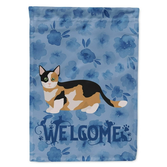 Carolines Treasures CK4922CHF Munchkin Cat Welcome Flag Canvas House Size Large multicolor