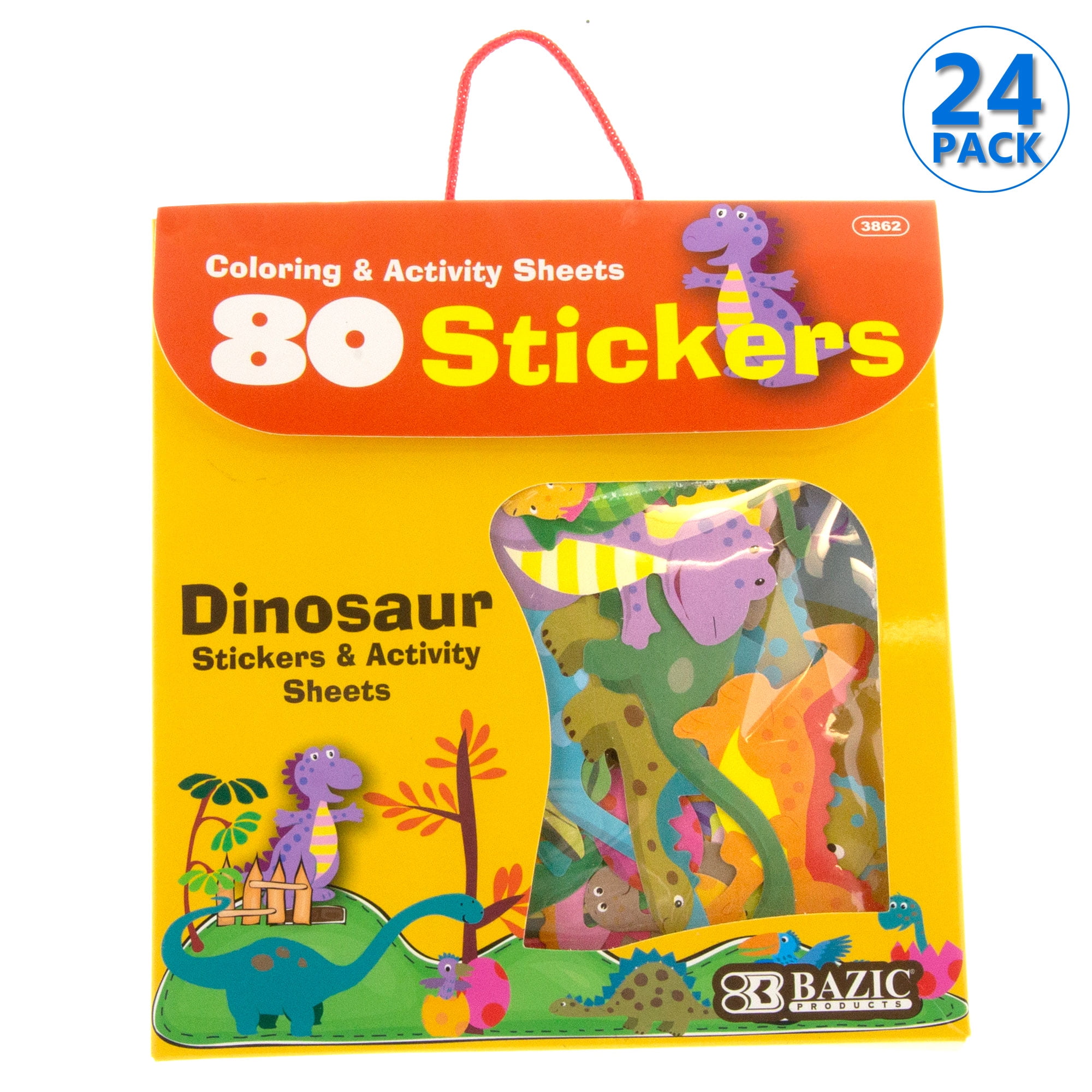 BAZIC Dinosaur Sticker, Animal Jurassic Dragan Reward Stickers for Kids ...