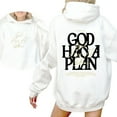 thumbnail image 4 of God Has a Plan Double Sided Christian Hoodie – Jeremiah 29:11 Bible Verse Pullover, Inspirational Faith Hoodie for Men & Women, Religious Jesus Apparel for Fall & Winter, 4 of 7