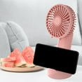 thumbnail image 5 of SSBSM 1 Set Folding Fan with Lanyard, 4 Speeds, 180 Degrees Rotation, Phone Holder Base, Standable, Low Noise, Handheld Fan, Outdoor Supply, 5 of 8
