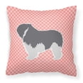 thumbnail image 2 of Carolines Treasures BB3832PW1818 Polish Lowland Sheepdog Dog Checkerboard Green Fabric Decorative Pillow, 2 of 3