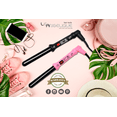 thumbnail image 3 of Le Angelique 1 Inch Ceramic Curling Wand for Beach Waves, Short & Long Curls - 25mm Professional Clipless Curler Iron with Glove and 2 Clips | 450F Instant Heat | Dual Voltage - Aqua Zebra, 3 of 4